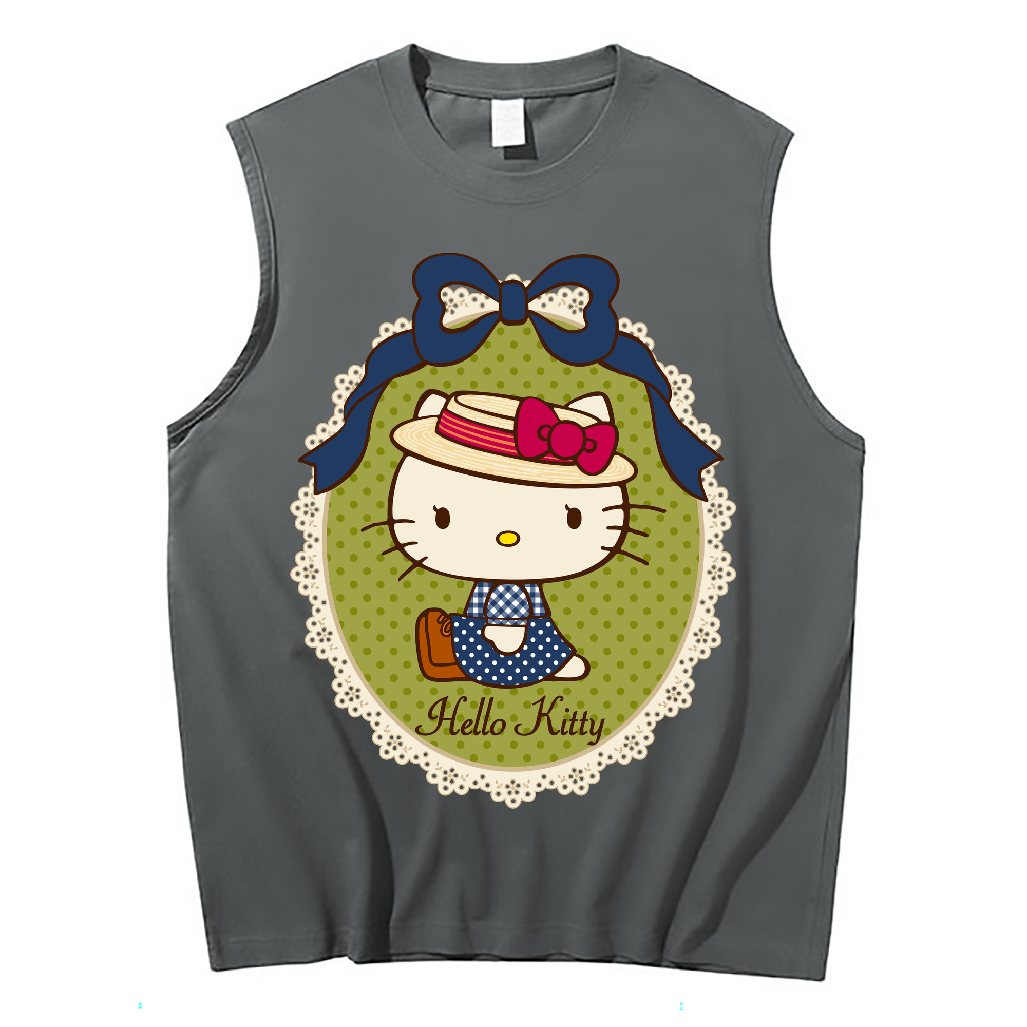 （画像用） Hello Kitty ハローキティ コットン100％タンクトップ（フロントプリント）
